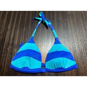 Victoria’s Secret PINK blue bikini swim top size L